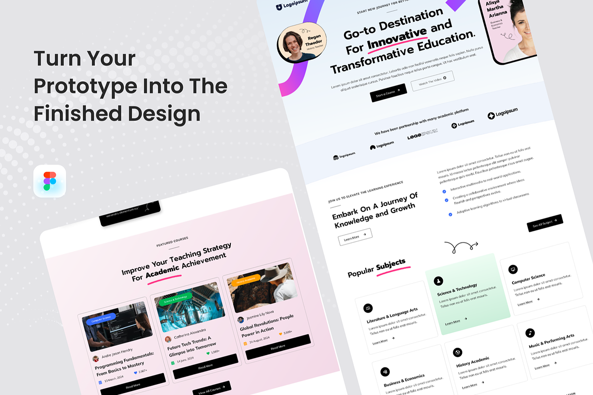 Uennis School Education Landing Page, a Landing Page Template by SquidPixey (Photo 4 of 5)