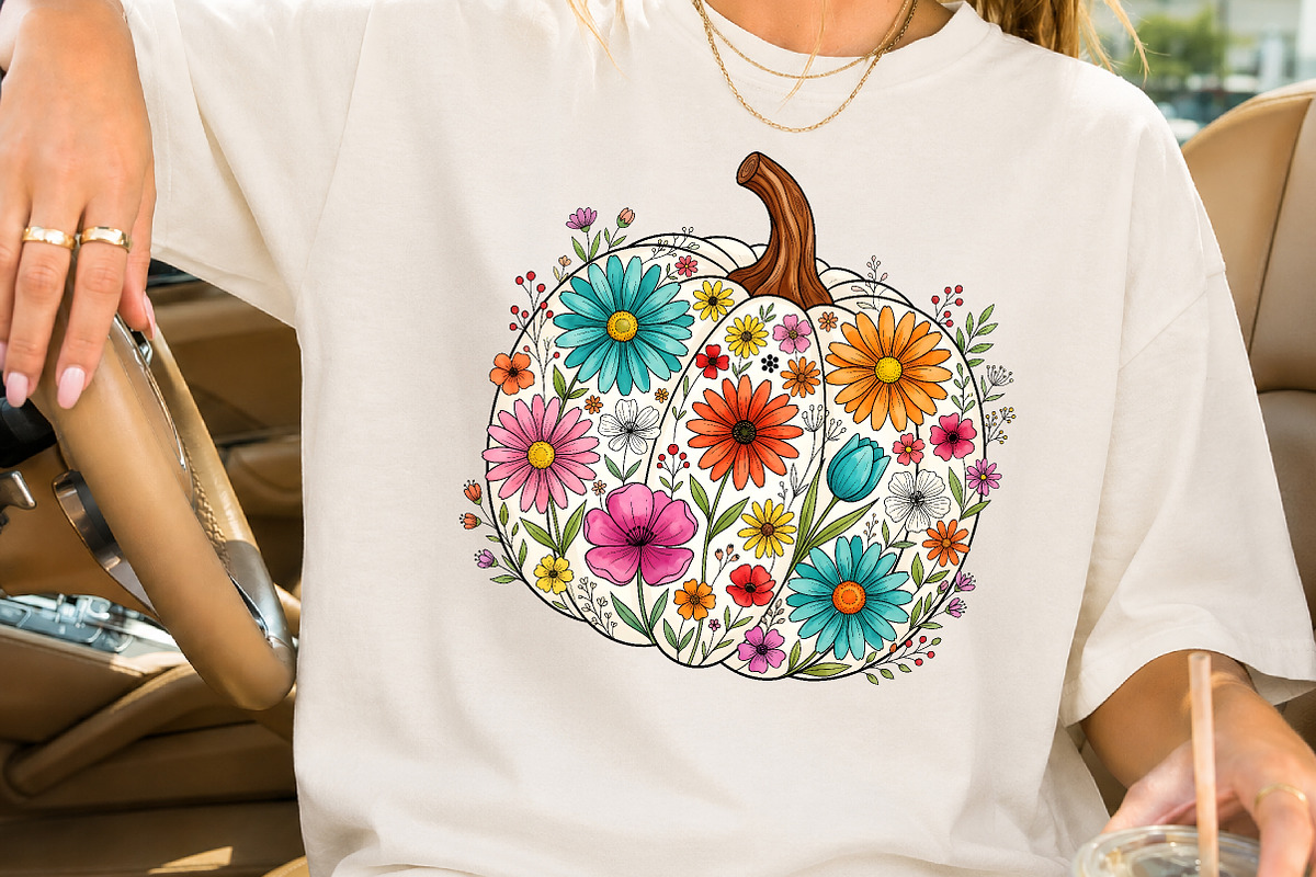 Fall Floral Pumpkin PNG, Autumn, a Seasonal Illustration by Rose Art (Photo 2 of 5)