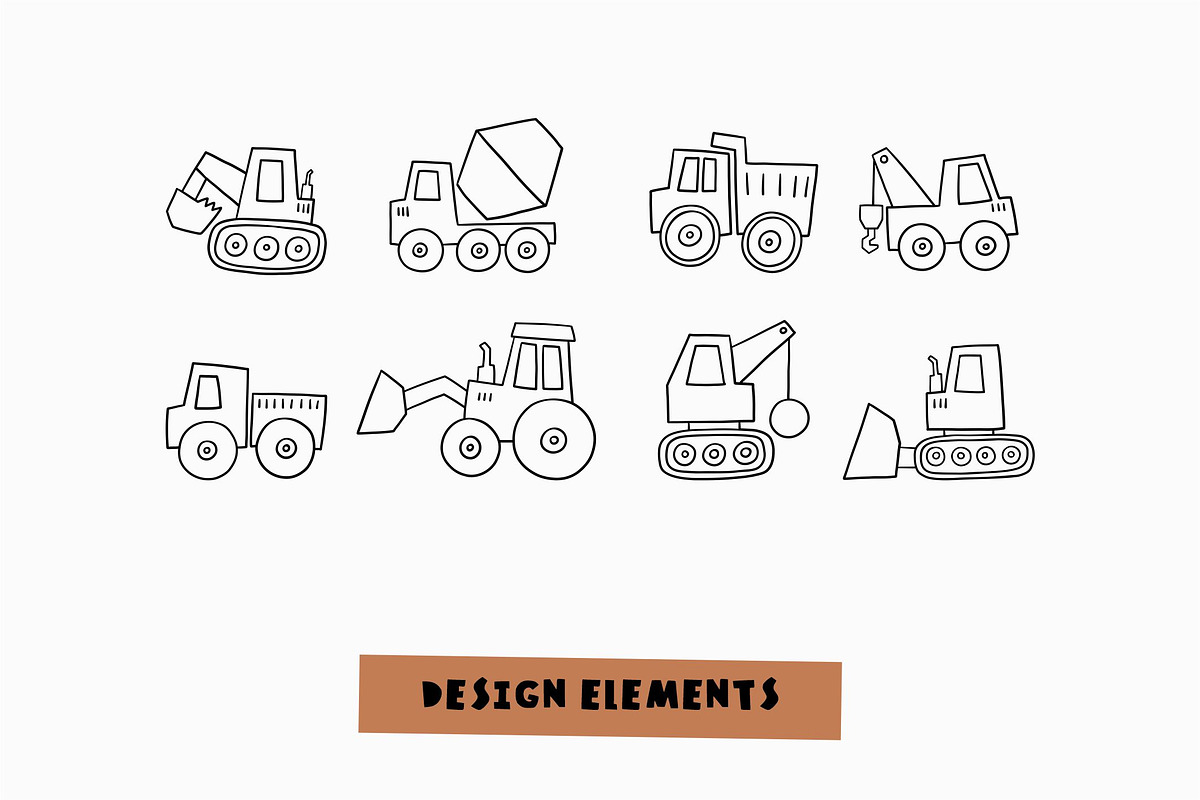 Cute Trucks, a Transportation Illustration by Barkova Nadya (Photo 5 of 7)