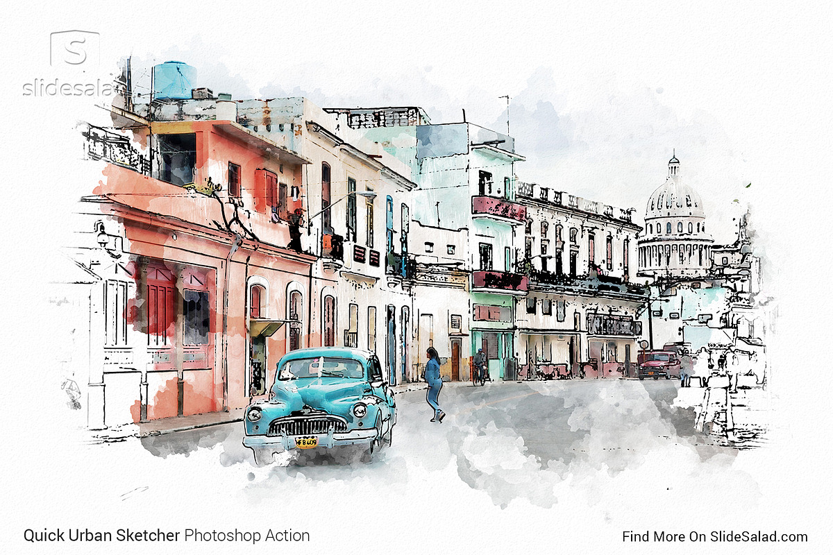 Urban Sketcher Photoshop Action, an Action Add-On by SlideSalad (Photo 24 of 31)