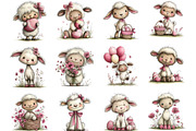 Easter Lamb Clipart, an Illustration by Designking (Thumbnail 2 of 5)