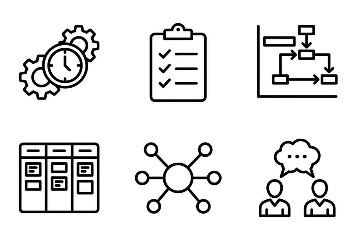 350 Project Management Icons, an Outline Icon by adenpinkstore (Photo 11 of 14)