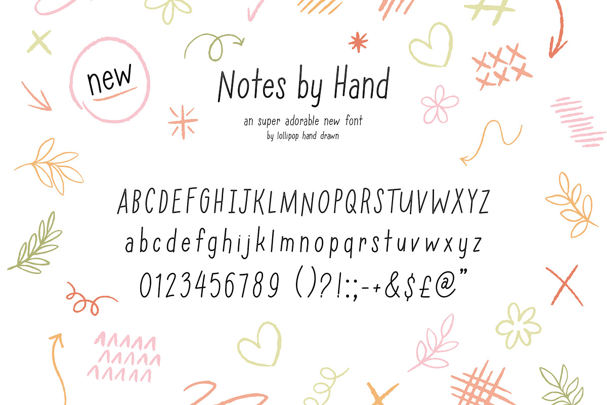 Notes by Hand Font, a Sans Serif Font by Lollipop Hand Drawn (Photo 5 of 7)