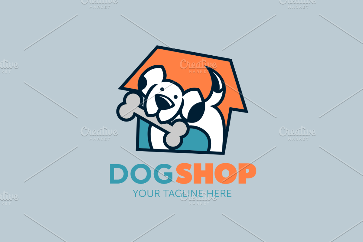 Dog Shop Logo, a Branding & Logo Template by 24b