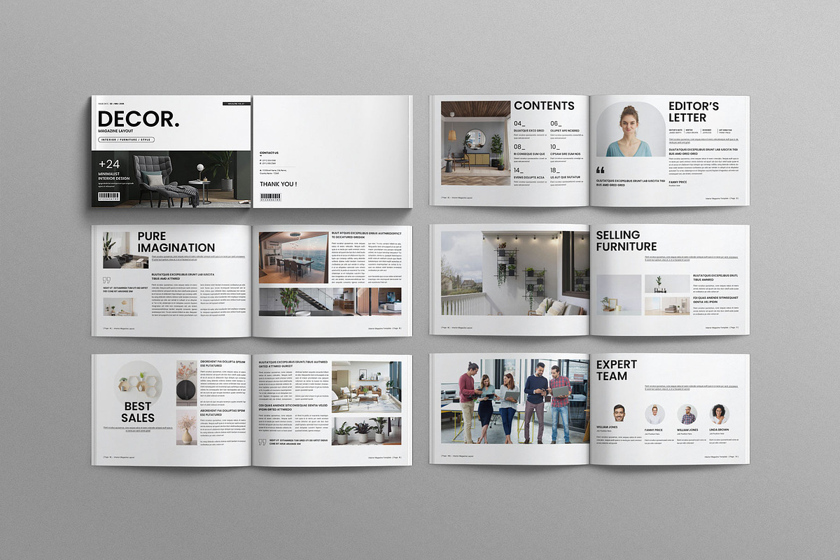 Interior Magazine Layout Landscape preview 8