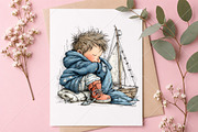 Whimsical Nautical Nursery Baby PNG, a Seasonal Illustration by Canvas Craft (Thumbnail 10 of 10)