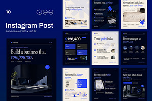 Compound Business Strategy Instagram, a Social Media Template by Pitchlook.Studio