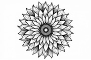 Mandala Art Line Drawing Pack Set, an Illustration by yasushie (Thumbnail 4 of 11)