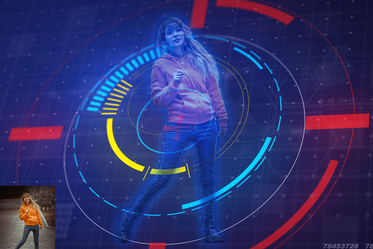 Retro Hologram Effect PS Action, an Action Add-On by Studio Retouch (Photo 2 of 12)