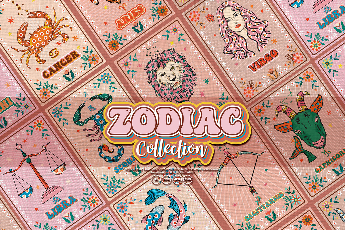 ZODIAC COLLECTION, a Pattern Graphic by MSNTY STUDIOX (Photo 1 of 21)