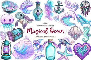 The Magical Ocean Sublimation Bundle, an Illustration by CreationArt