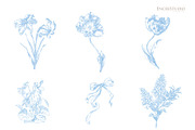 Spring Toile Pattern & Elements, a Pattern Graphic by Encre Studio (Thumbnail 3 of 7)