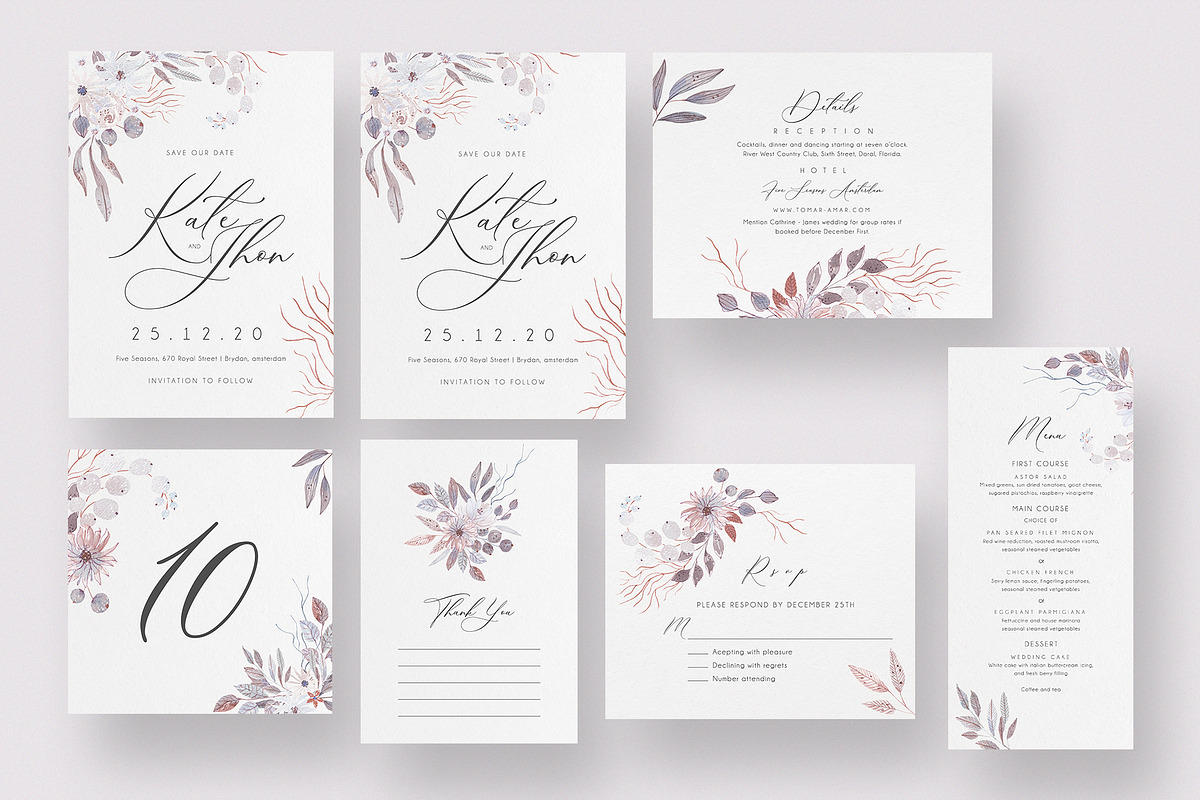 Minimalist Wedding Invitation Set, an Invitation Template by Theme Weavers (Photo 5 of 5)