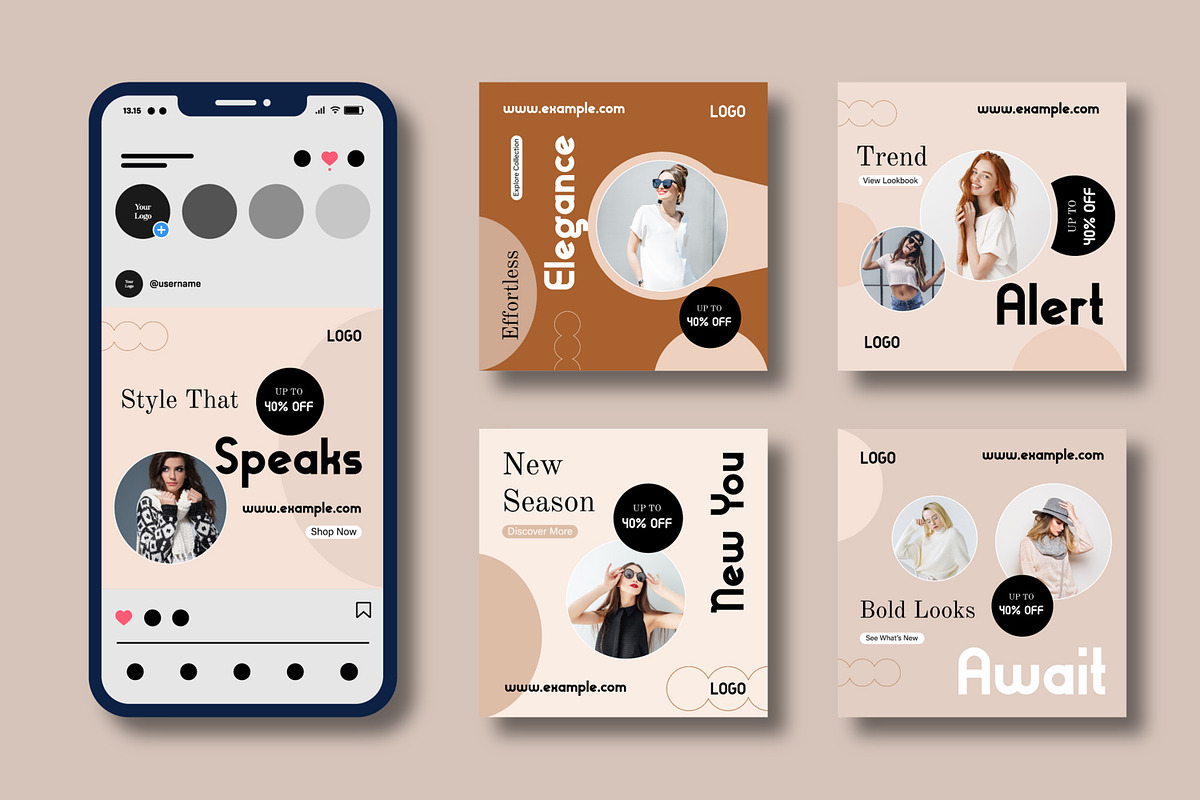 Modern Fashion Sale Social Media, a Social Media Template by MightyDesign (Photo 2 of 8)
