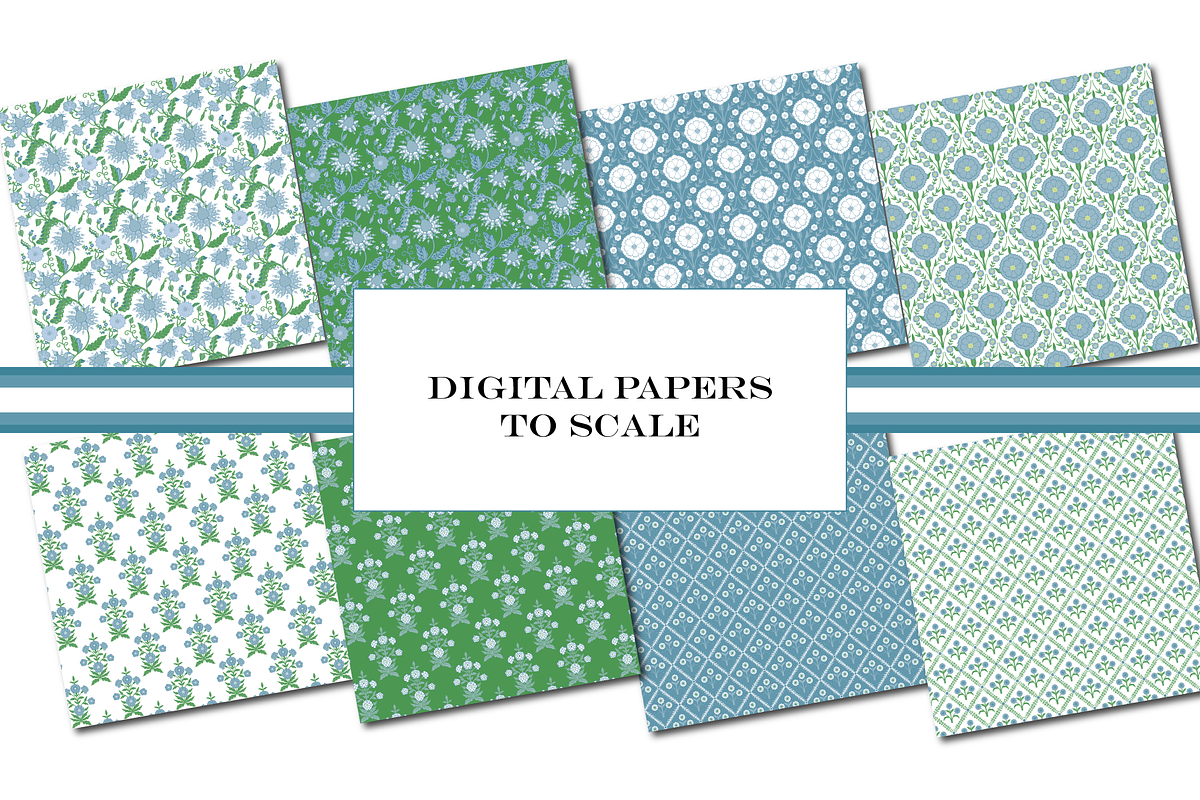 Boho Patterns Blue Green, a Pattern Graphic by RachelStudio (Photo 8 of 10)