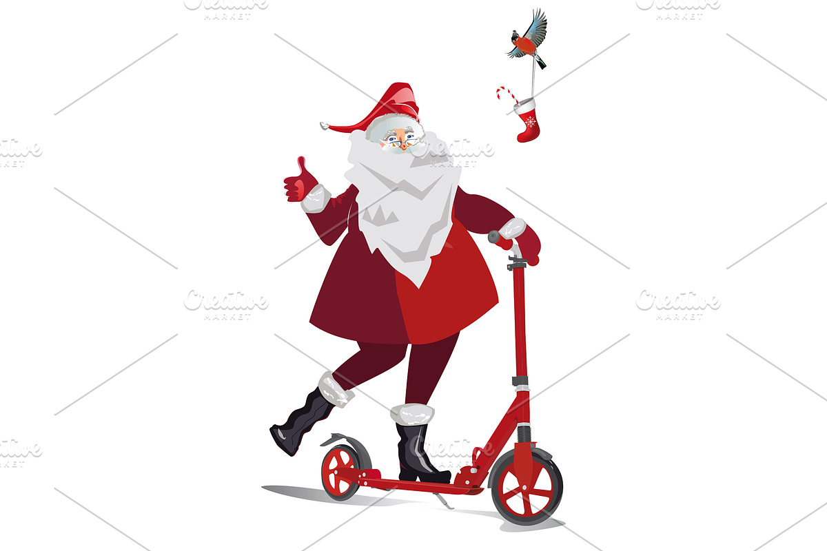 Christmas set with Santa., a Decorative Illustration by Laifalight (Photo 8 of 12)