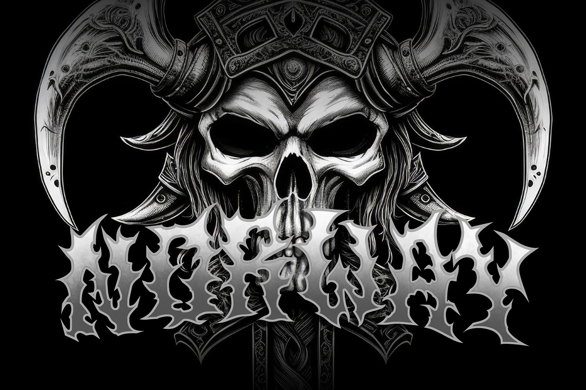 NORDIKS Metal Horror Blackletter, a Blackletter Font by dansdesign (Photo 5 of 7)