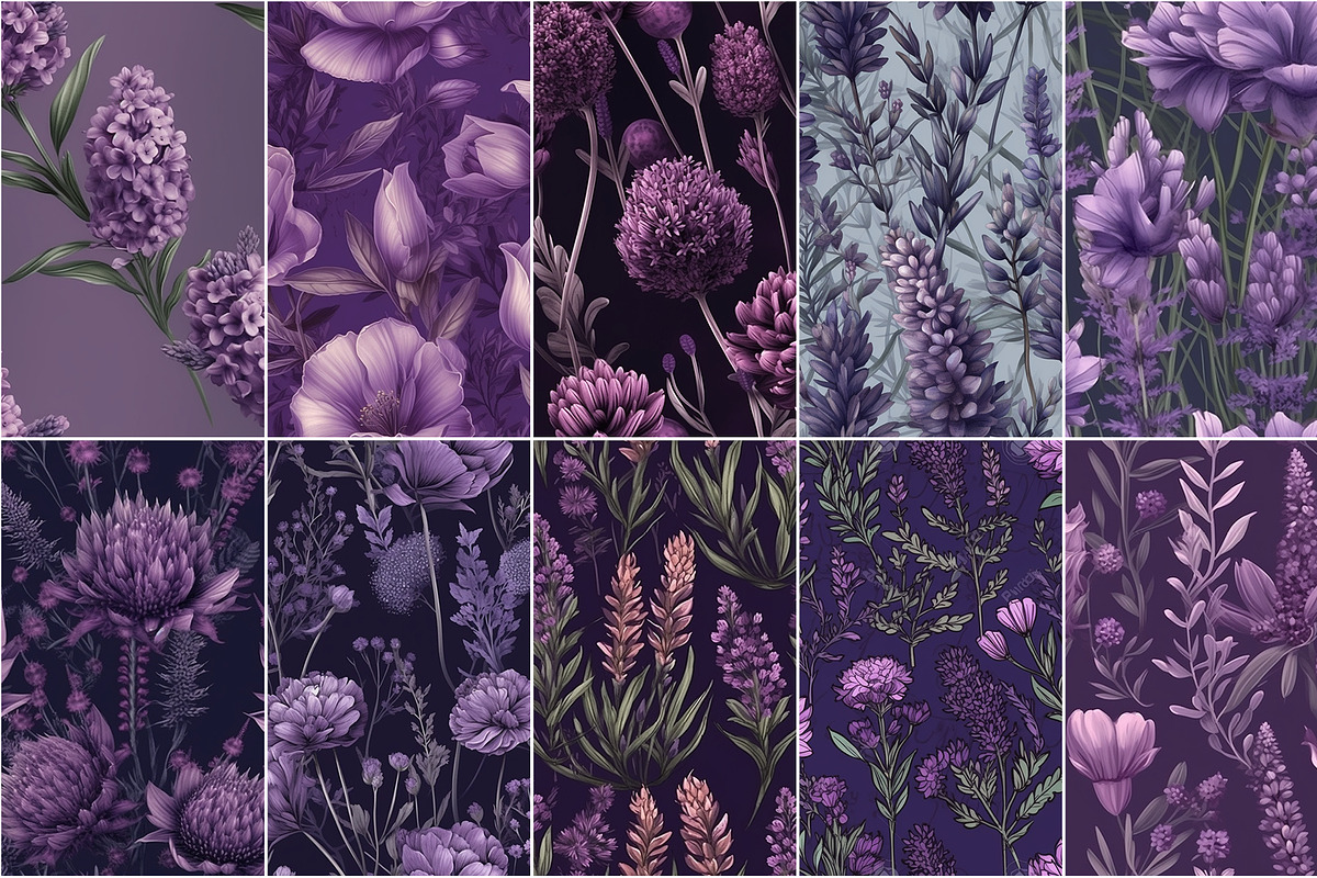 Lavender - Seamless Purple Flowers, a Pattern Graphic by Pixel Perfect Patterns (Photo 8 of 8)