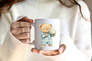 Watercolor Pink Cute Blush Teddy Bea, an Illustration by CreationArt (Thumbnail 7 of 9)