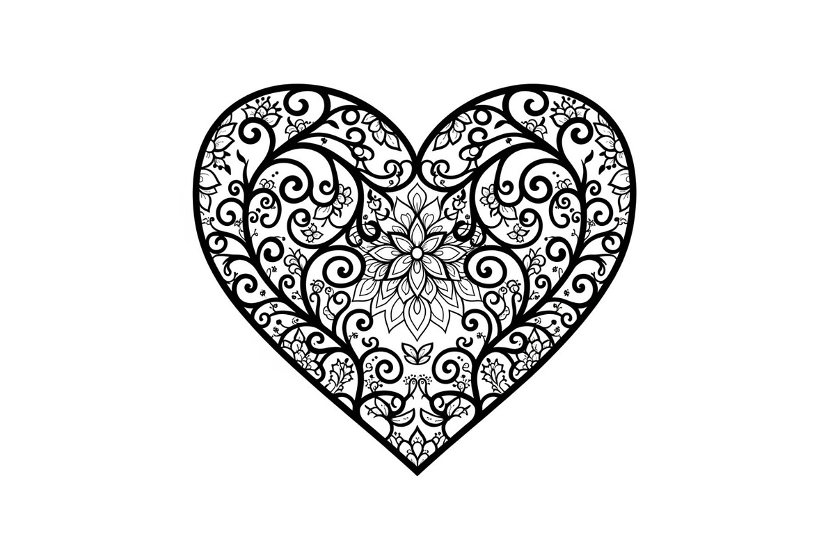 Ornamental Heart Silhouette Bundle, an Illustration by jahid234 (Photo 29 of 31)