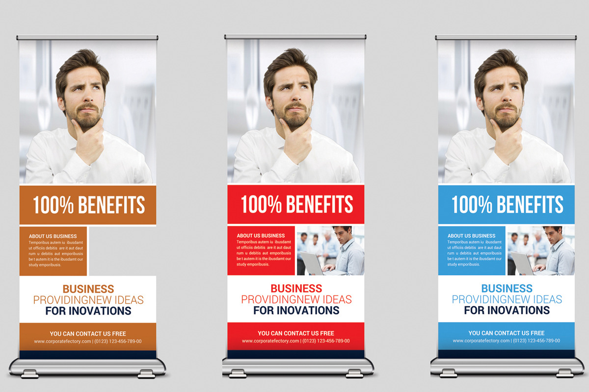 5 Conference Roll-Up Banners Bundle, a Marketing Template by graphicforest (Photo 5 of 5)