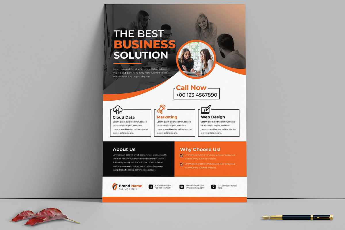 Business Flyer Design Template, a Flyer Template by MightyDesign (Photo 2 of 7)