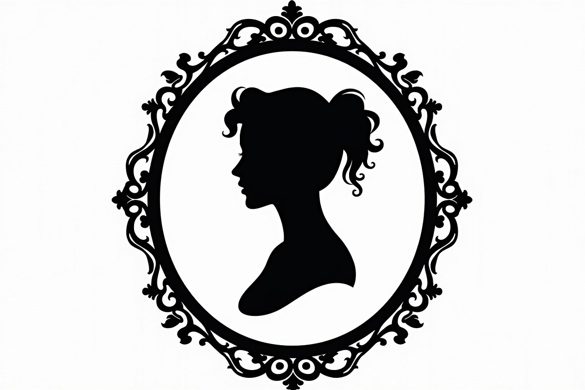 Romantic Love Cameo Silhouette set, an Illustration by Creativeshirt (Photo 7 of 8)