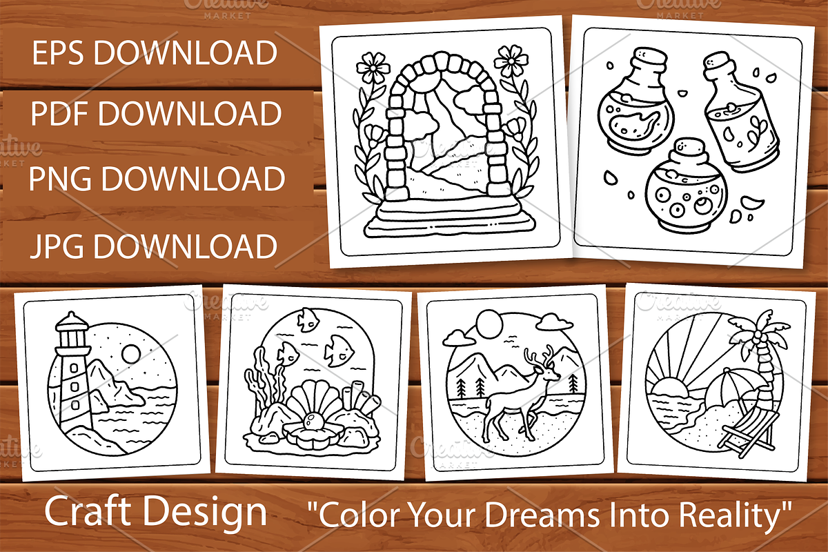 Minimal Art Coloring Book, a Decorative Illustration by Coco Bloom (Photo 2 of 6)