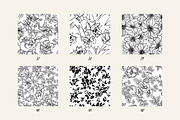 Floral Silhouettes Patterns Set, a Background Graphic by GALAKAM (Thumbnail 8 of 14)