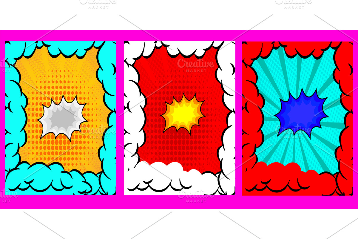 Comic Book Cover EPS Vector, a Background Graphic by TrueVector