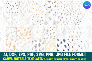 Leaves Pattern Embroidery Design SVG