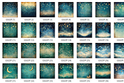 80 Gold Starry Grunge Digital Paper, an Illustration by HubbaDigitals (Thumbnail 2 of 3)