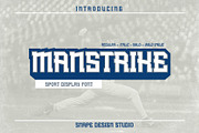 Manstrike - Sport Font, a Sans Serif Font by Snape Design Studio