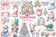 Pastel Preppy Christmas Sublimation, an Illustration by CreationArt (Thumbnail 1 of 5)