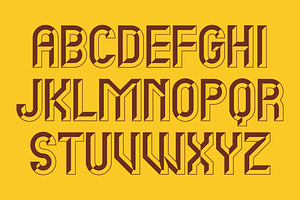 Carved Initials - Sans Serif Font