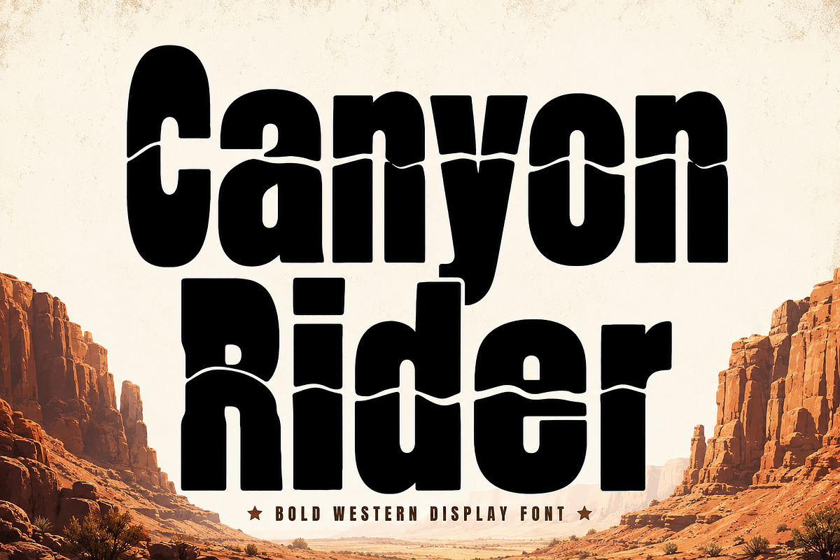 Canyon Rider, a Slab Serif Font by Wow Magic (Photo 1 of 4)
