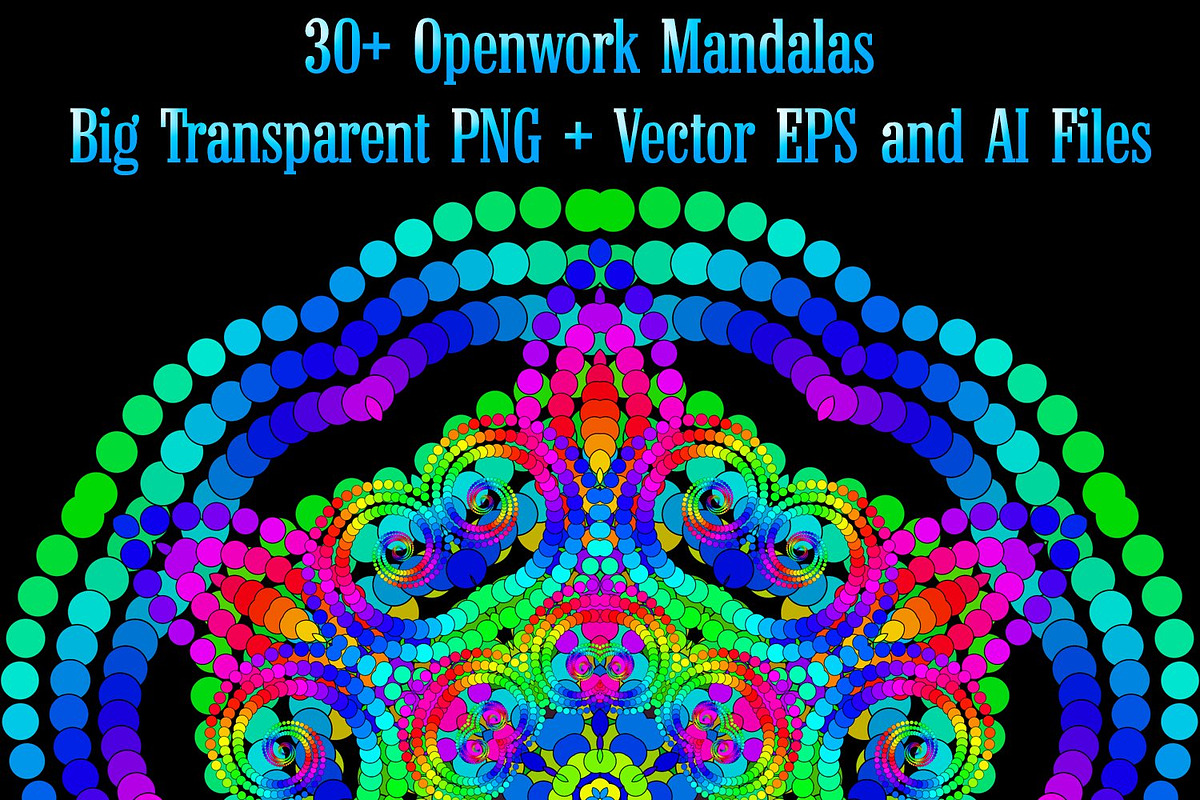 30 Openwork Mandalas, an Object Illustration by Kseniya-Omega (Photo 1 of 9)
