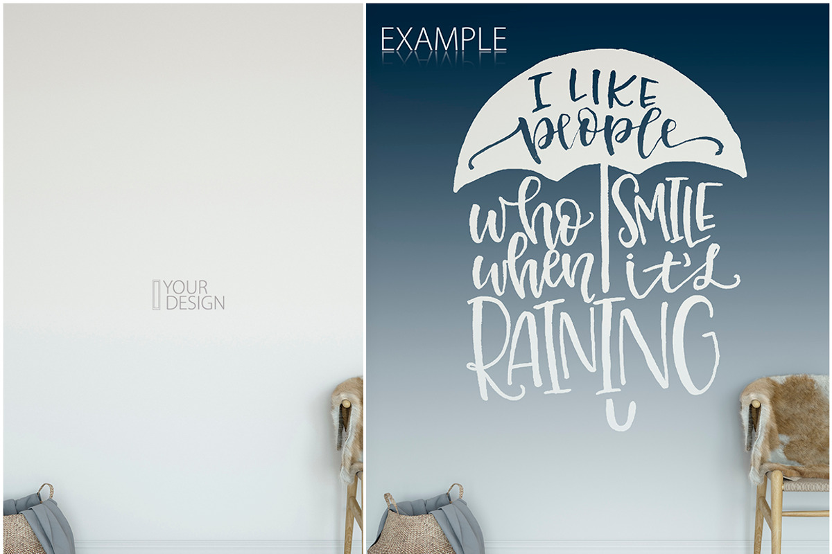Wall & Frames Mockup - Bundle Vol 4, a Print Template by Yuri-U (Photo 26 of 32)