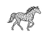 Running Horse Silhouette SVG Bundle, an Illustration by Creativeshirt (Thumbnail 26 of 31)