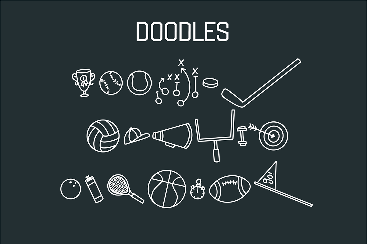 Go Team with Doodles, a Sans Serif Font by Kitaleigh (Photo 3 of 3)