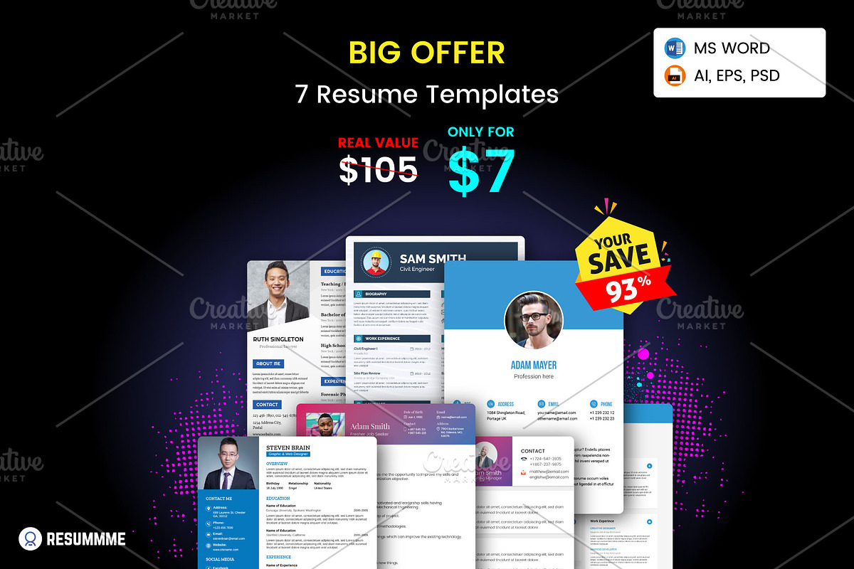 Resume bundle offer, a Resume Template by Hervat (Photo 1 of 7)