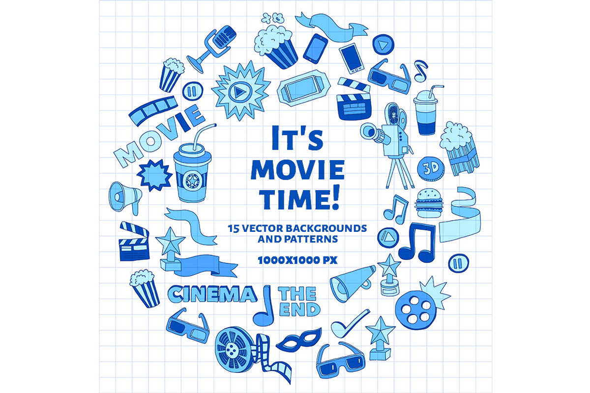 It's movie time! On notebook paper, a Texture Illustration by Art Loft (Photo 1 of 16)