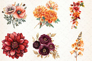 Watercolor Fall Flower Clipart, an Illustration by Libby Wishes (Thumbnail 7 of 7)