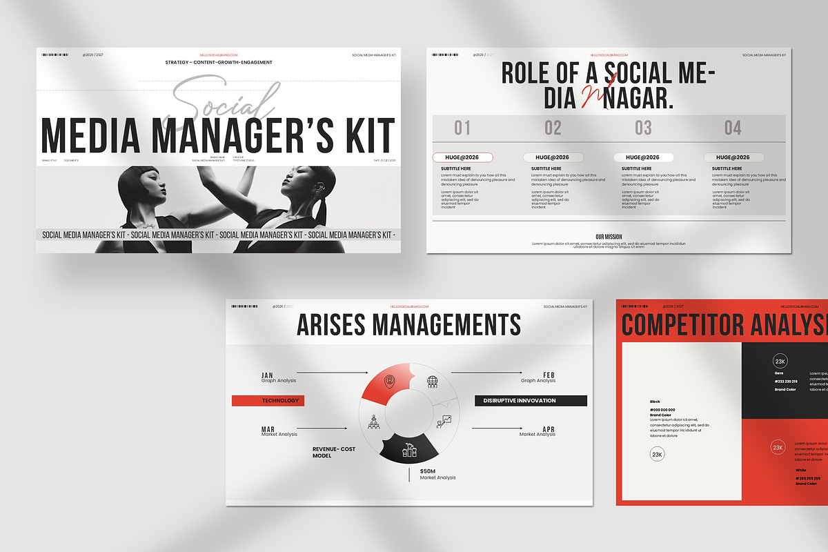 Social Media Manager's Kit, a Presentation Template by Aura Agency (Photo 4 of 11)