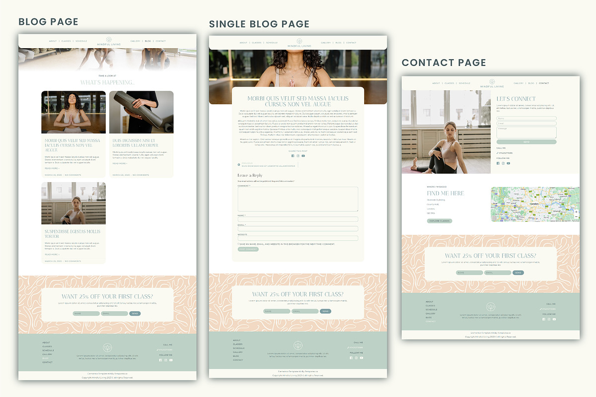 Yoga Studio Elementor Template, a WordPress Template by Templatez.Co (Photo 6 of 9)