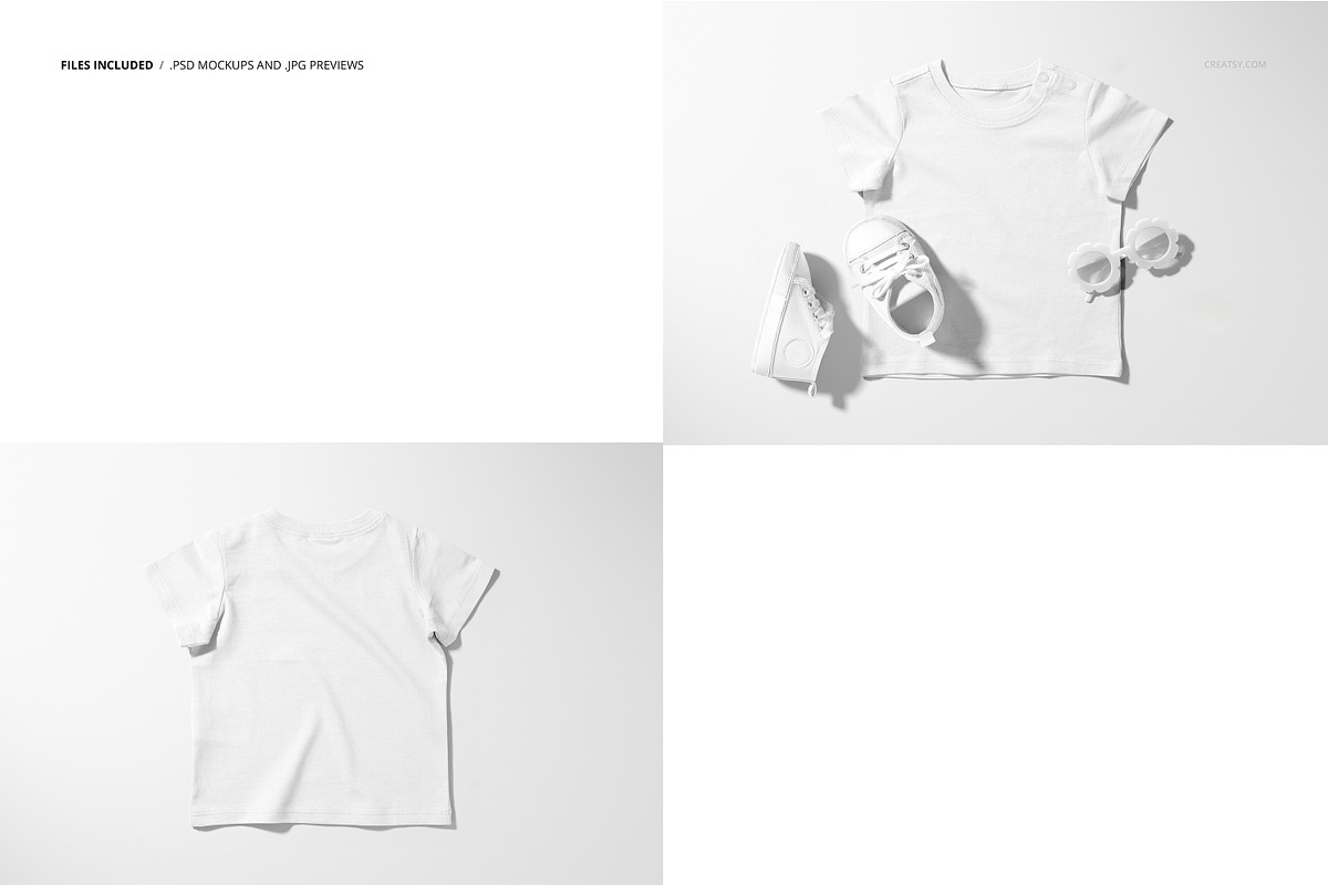 Infant T-shirt Mockup Set, a Shirt Mockup by creatsy5 (Photo 2 of 7)