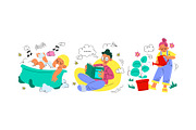 Self-Care Doodle Illustration, a Person Illustration by SLAB! Design (Thumbnail 2 of 3)