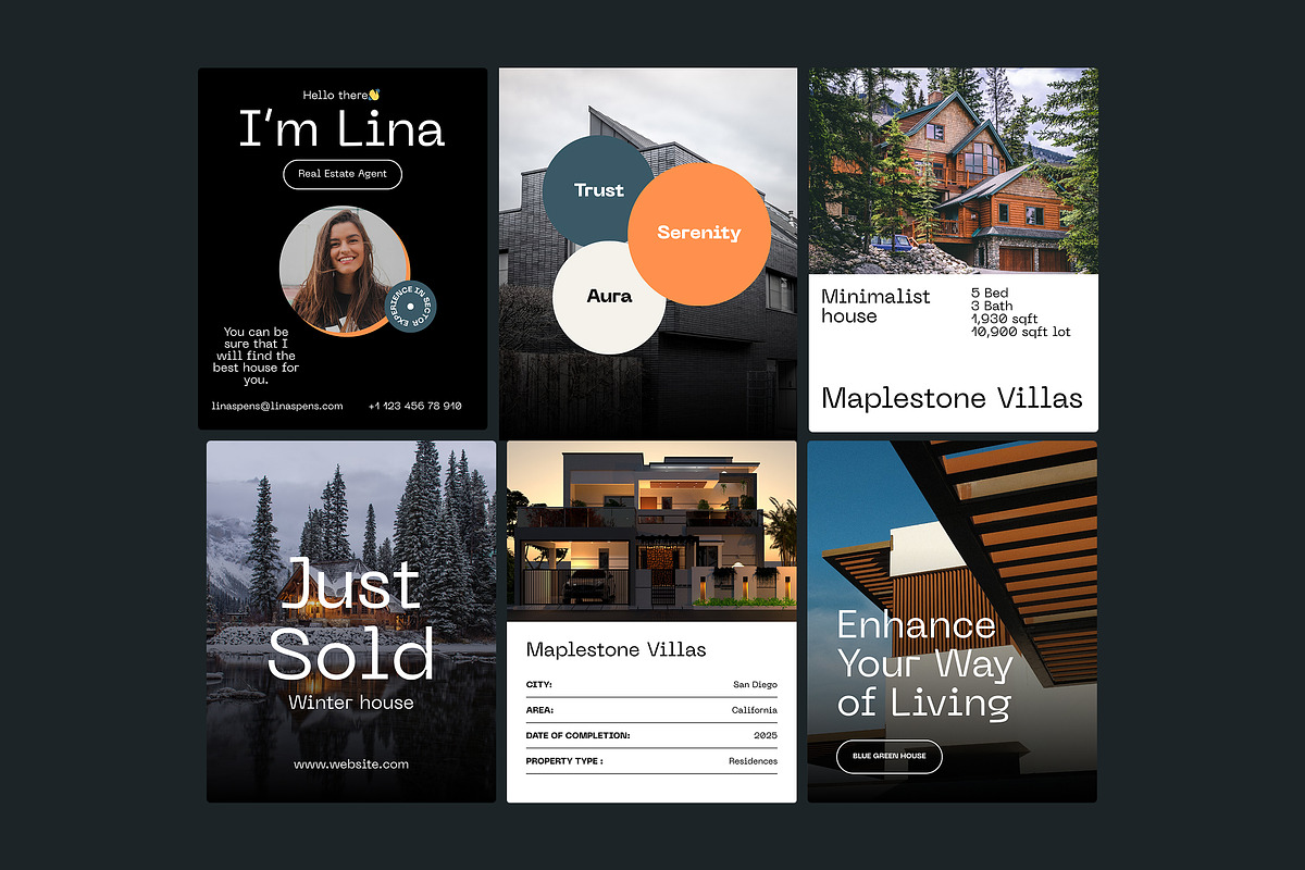 Real Estate Instagram Template, a Social Media Template by Wolf Theory Studio (Photo 3 of 11)