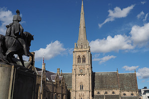 Market place and St Nicholas church in Durham
