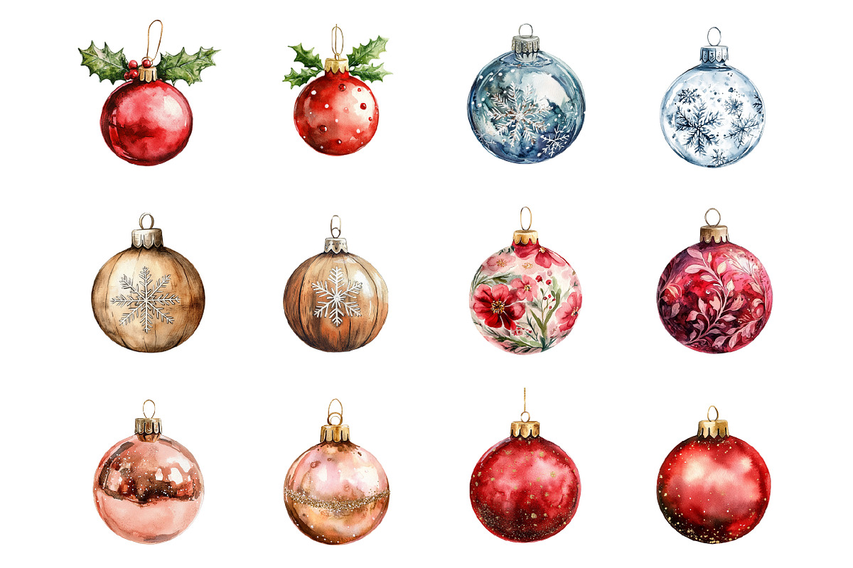 Christmas Bauble Clipart, an Illustration by Design Market (Photo 2 of 3)